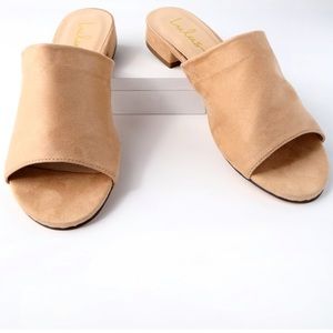Nude Suede Mule
